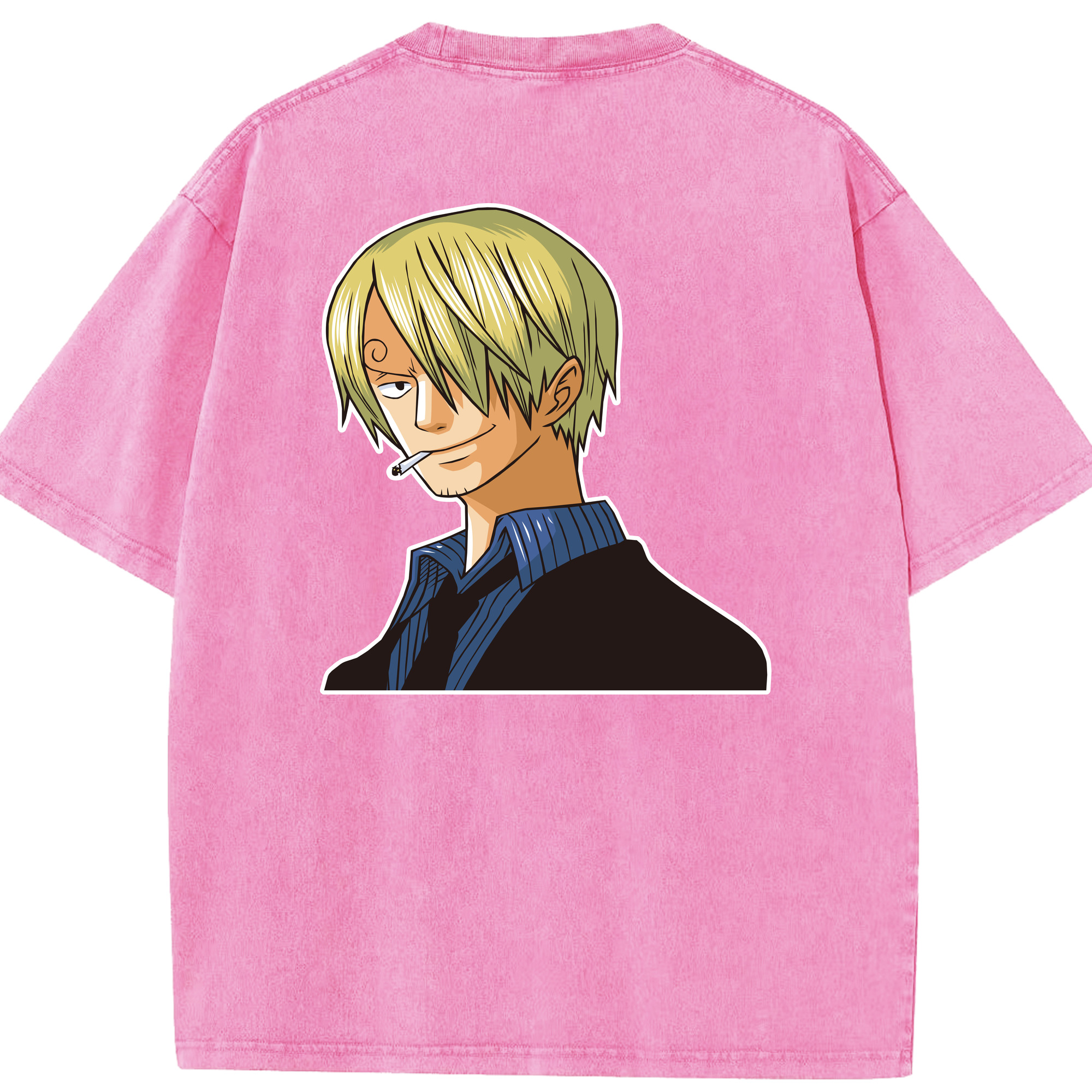ワンピース サンジ ONE PIECE Sanji 綿100% ヴィンテージ風 半袖Tシャツ（背面プリント）